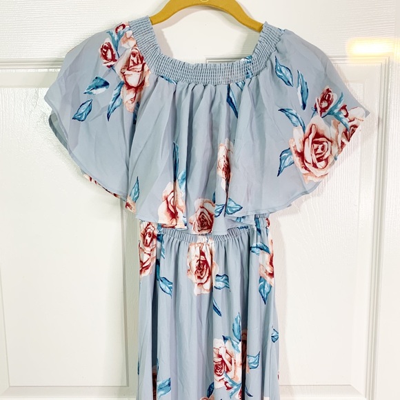 Show Me Your Mumu Hacienda Maxi Dress Flower Sky - Picture 4 of 9